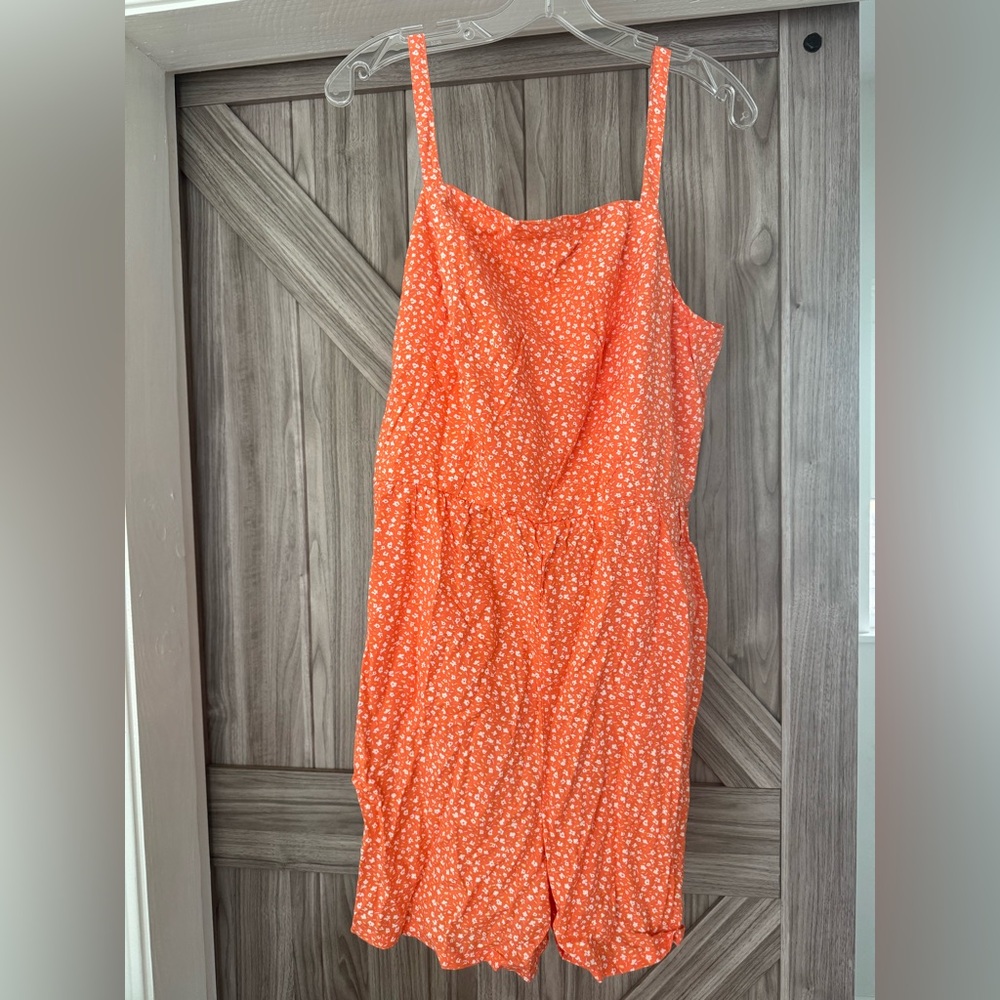 Old Navy Orange Spaghetti Strap romper shorts